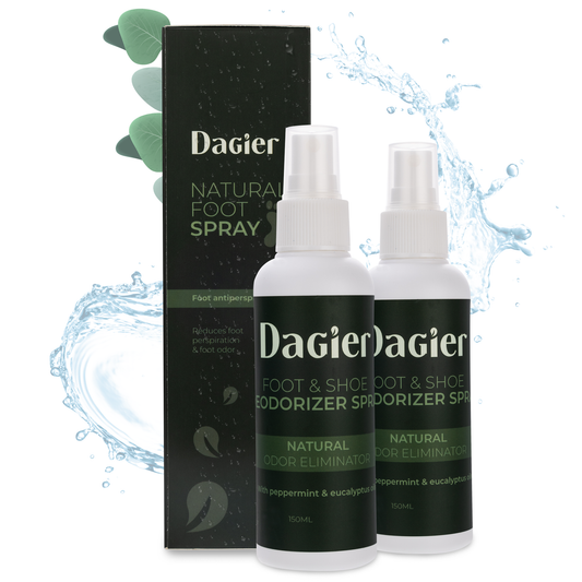 Dagier 2 Pack Natural foot deodorant for smelly feet and shoes